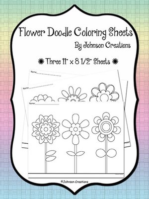 cover image of Flower Doodle Coloring Sheets